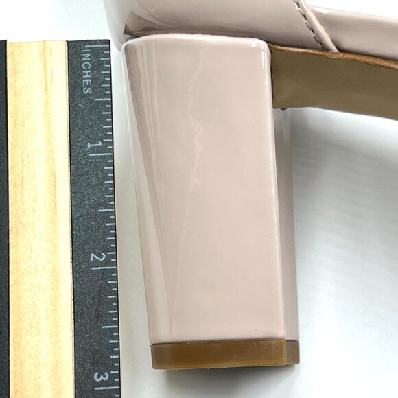 Nine West Womens Size 10.5 Mauve Dusty Pink Patent Pruce Heels Sandals Shoes - Picture 14 of 14